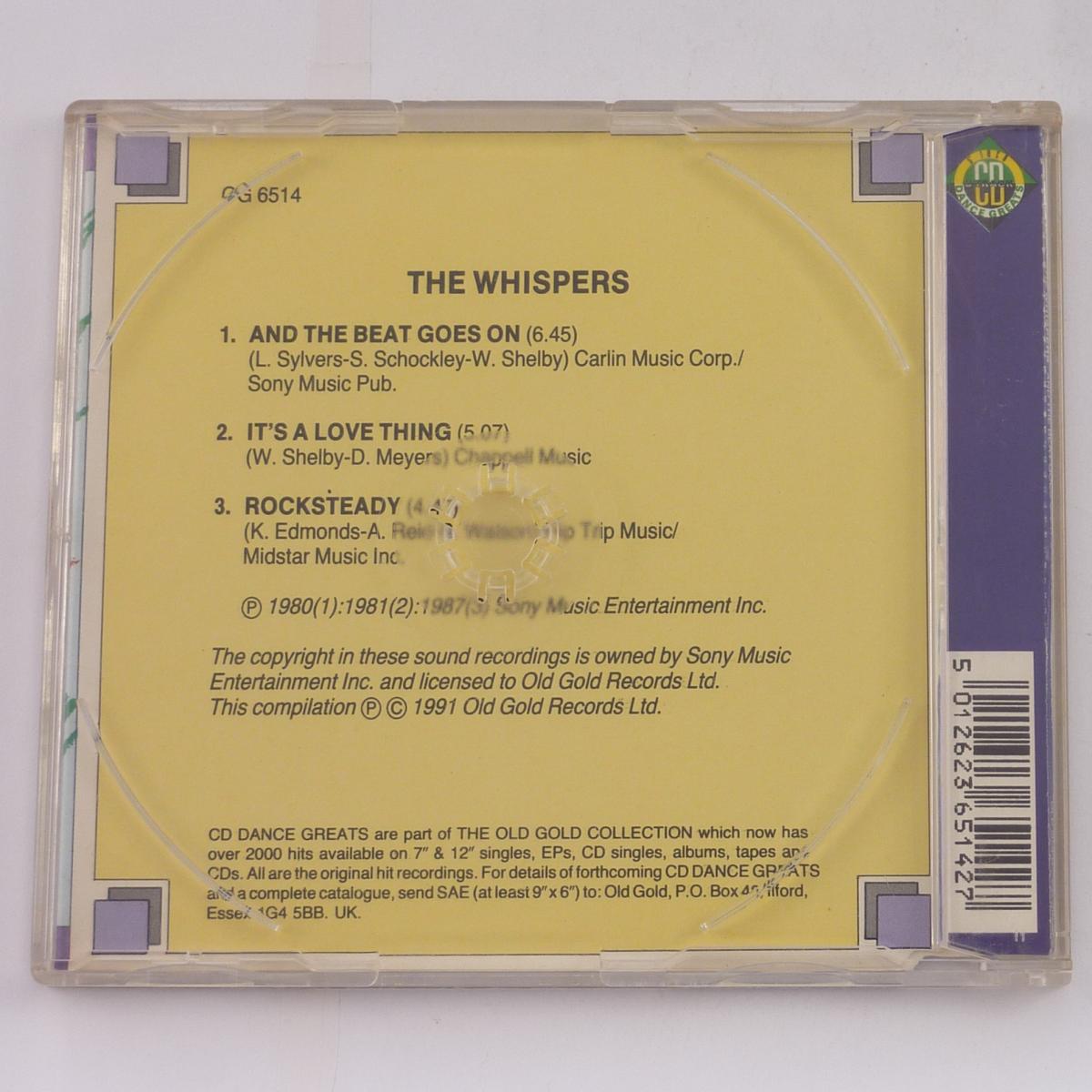 The Whispers And The Beat Goes On / It's A Love Thing / Rocksteady CD Single