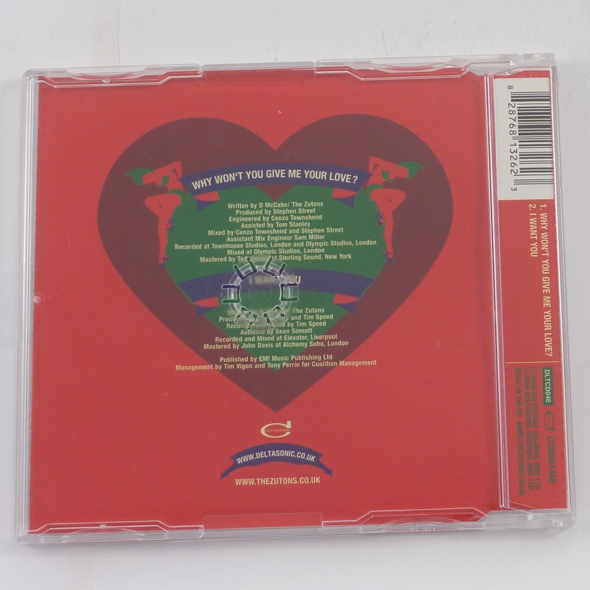 The Zutons Why Won`t You Give Me Your Love? CD Single