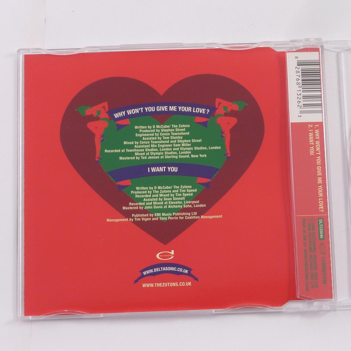 The Zutons Why Won`t You Give Me Your Love? CD Single