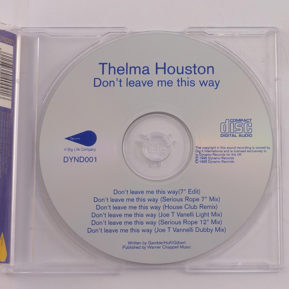 Thelma Houston Don't Leave Me This Way CD Single