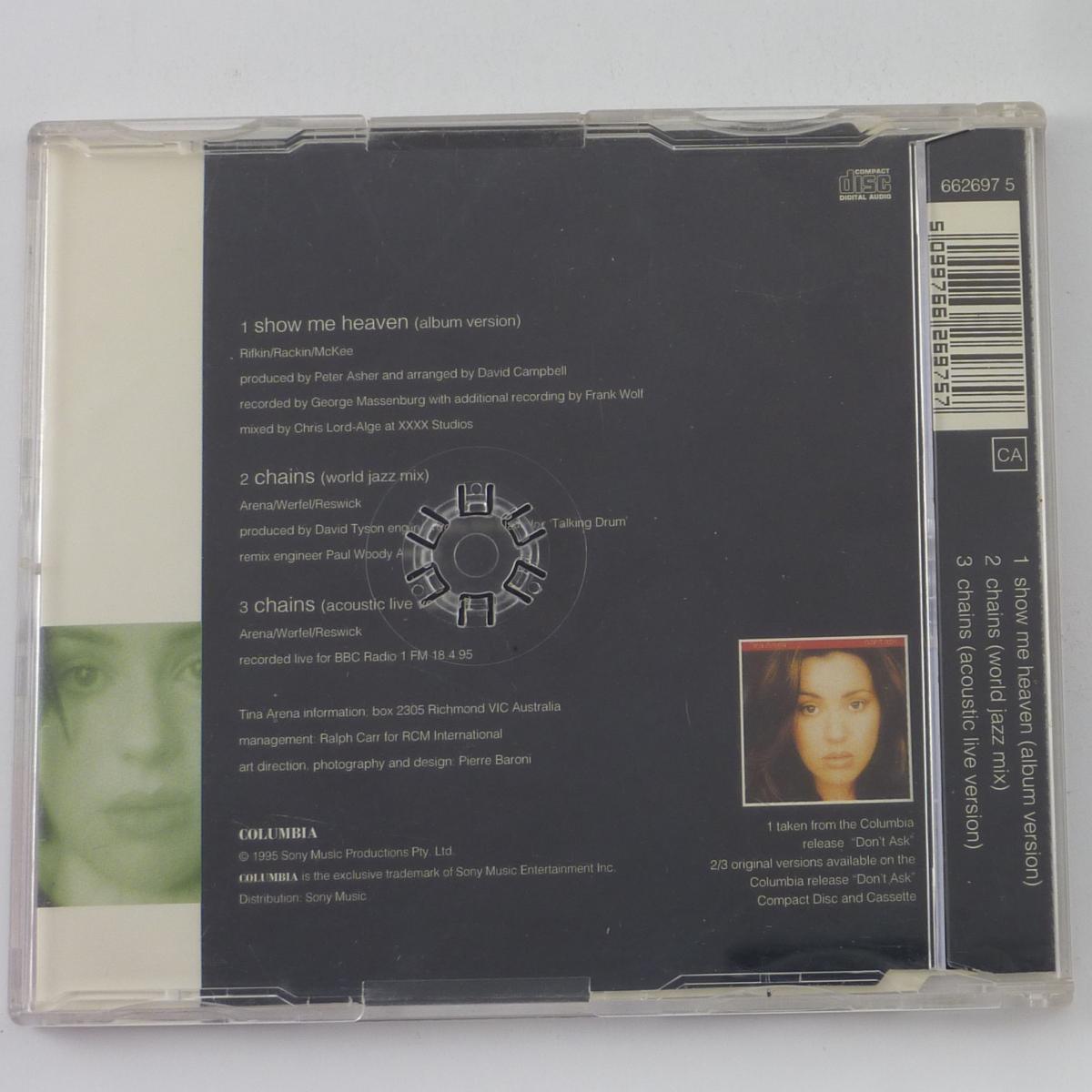 Tina Arena Show Me Heaven CD Single