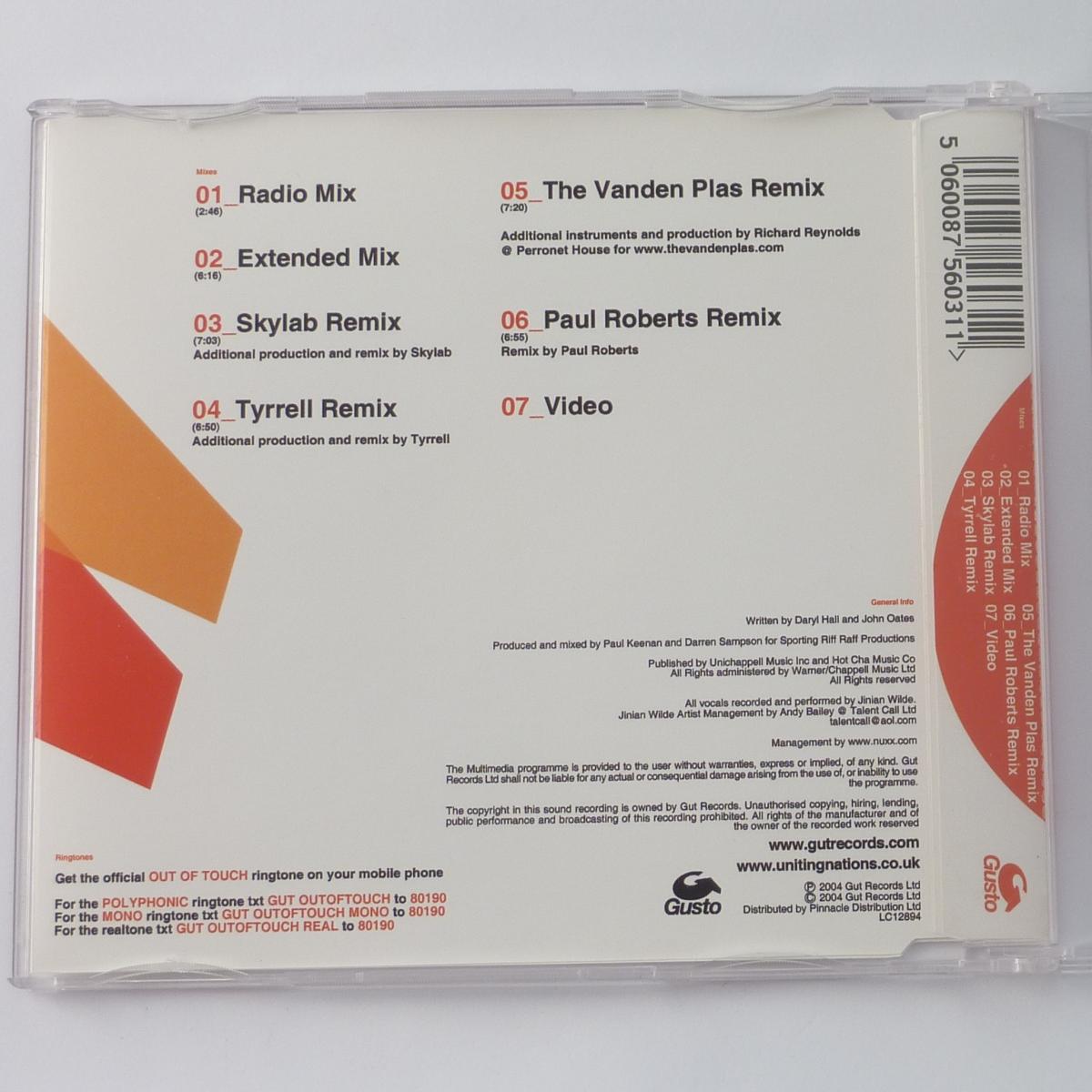 Uniting Nations Out Of Touch CD Single Enhanced