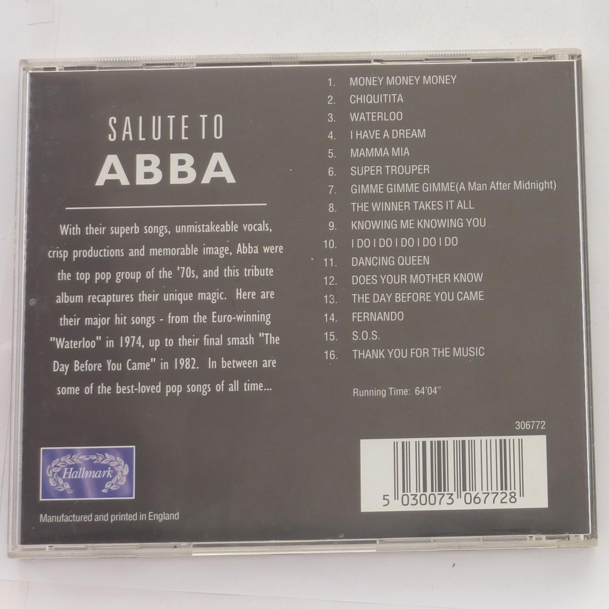 Unknown Artist Salute To ABBA CD Compilation