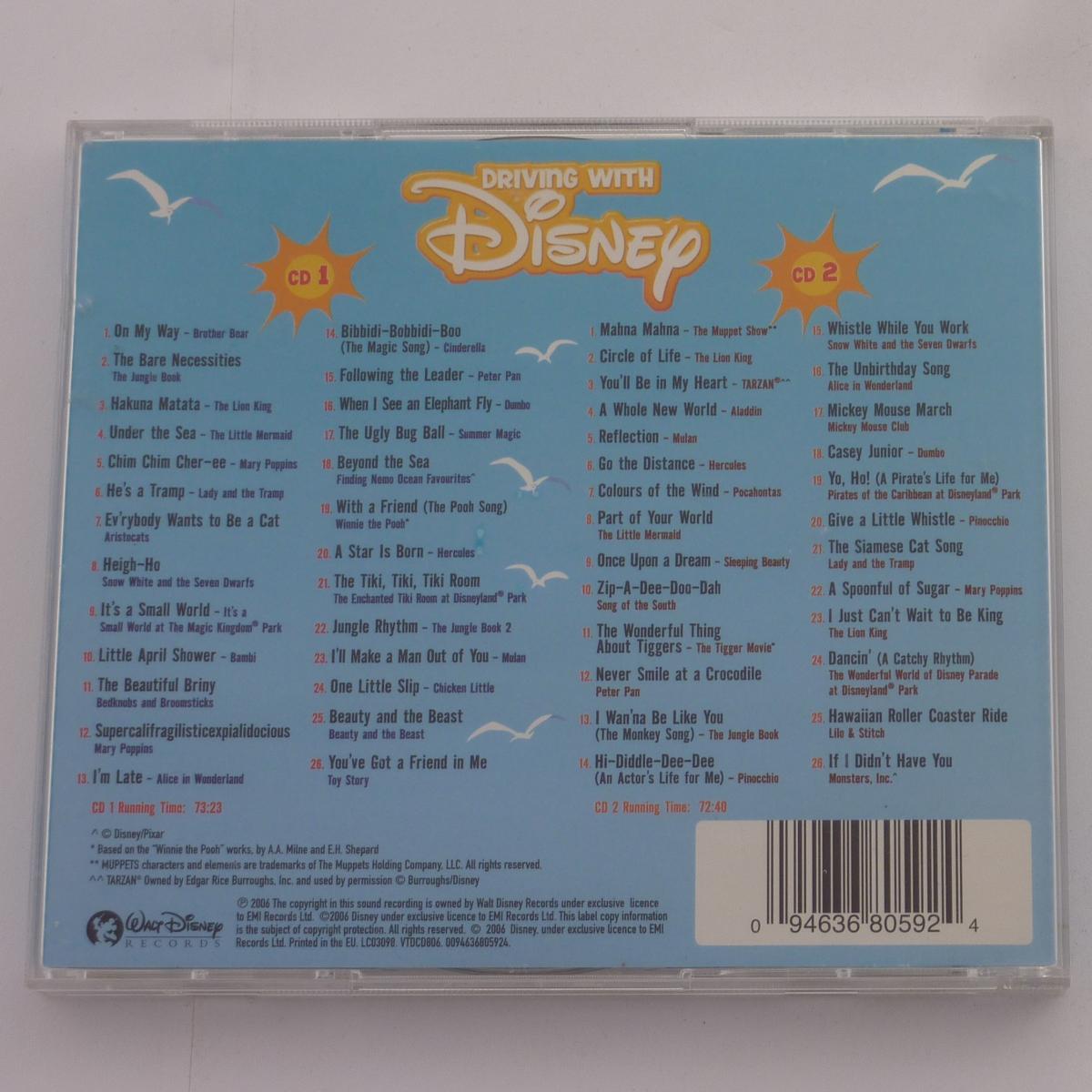 Various Driving With Disney 2 × CD Compilation