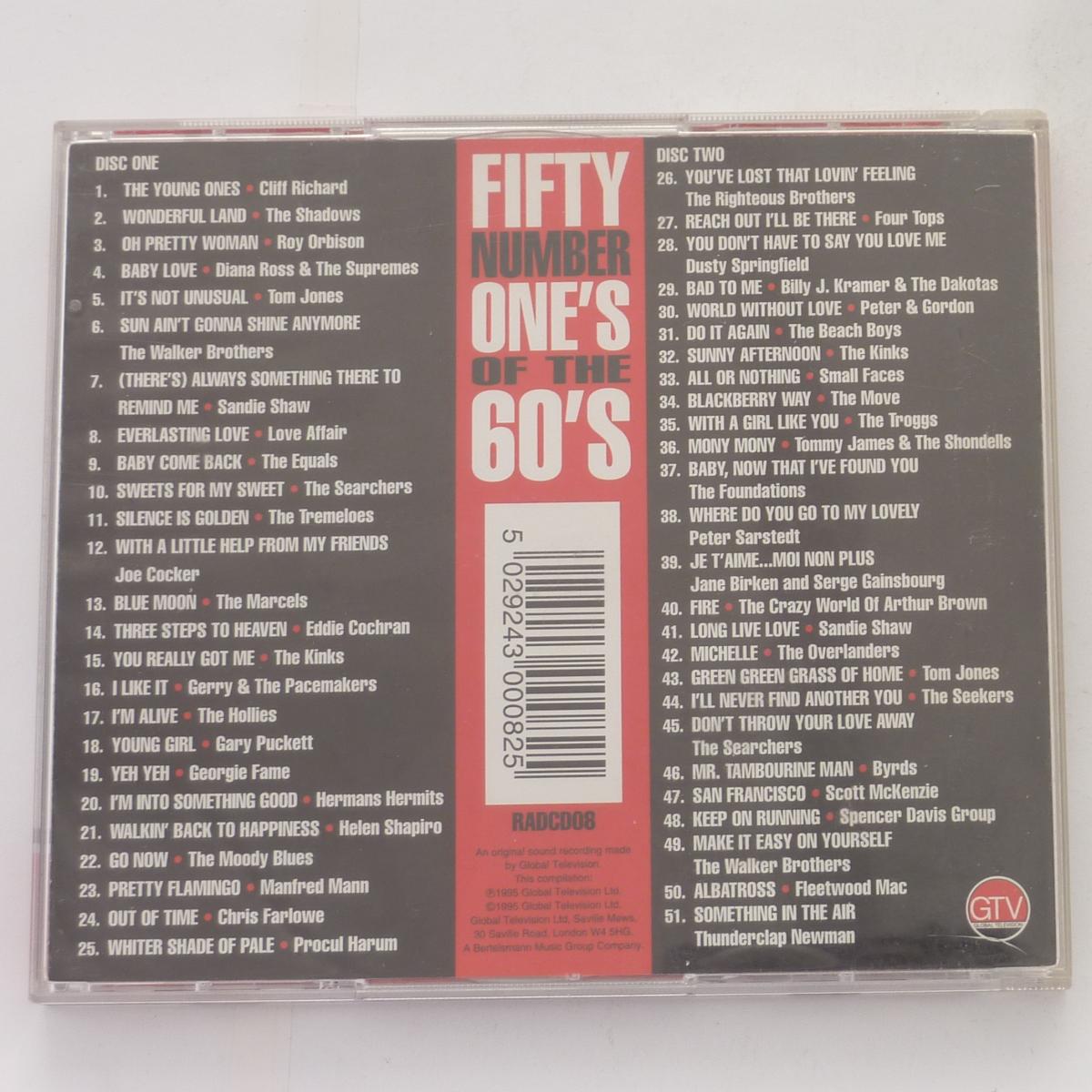 Various Fifty Number One's Of The 60's 2 × CD Compilation