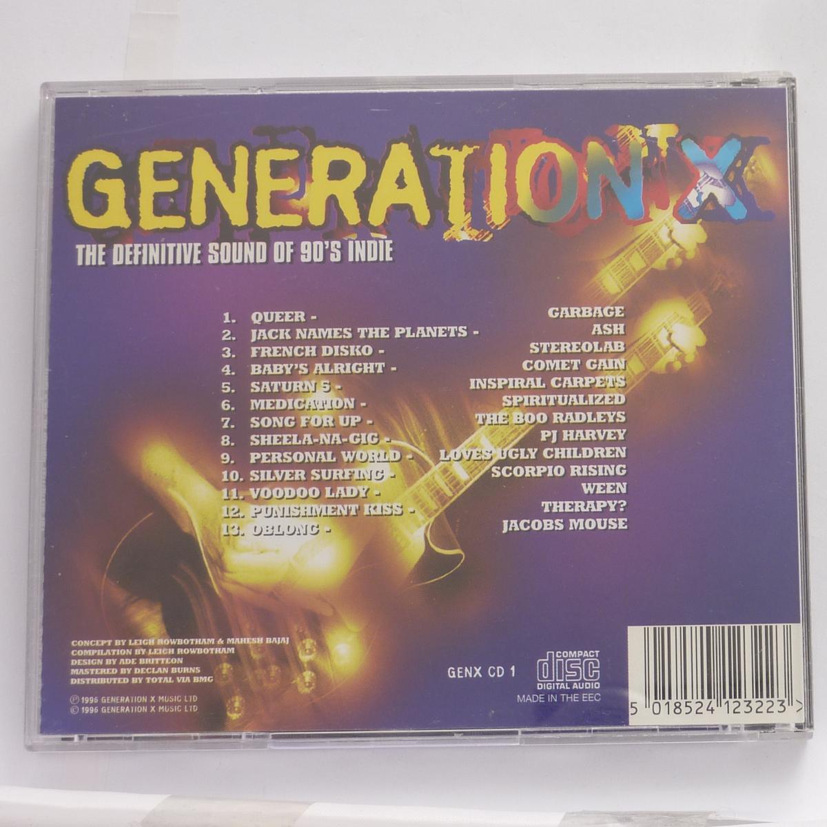 Various Generation X - The Definitive Sound Of 90's Indie 3 × CD Compilation Box Set