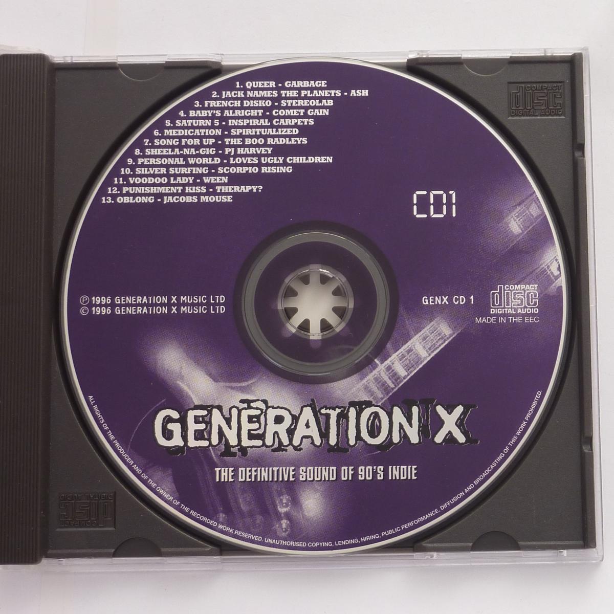 Various Generation X - The Definitive Sound Of 90's Indie 3 × CD Compilation Box Set