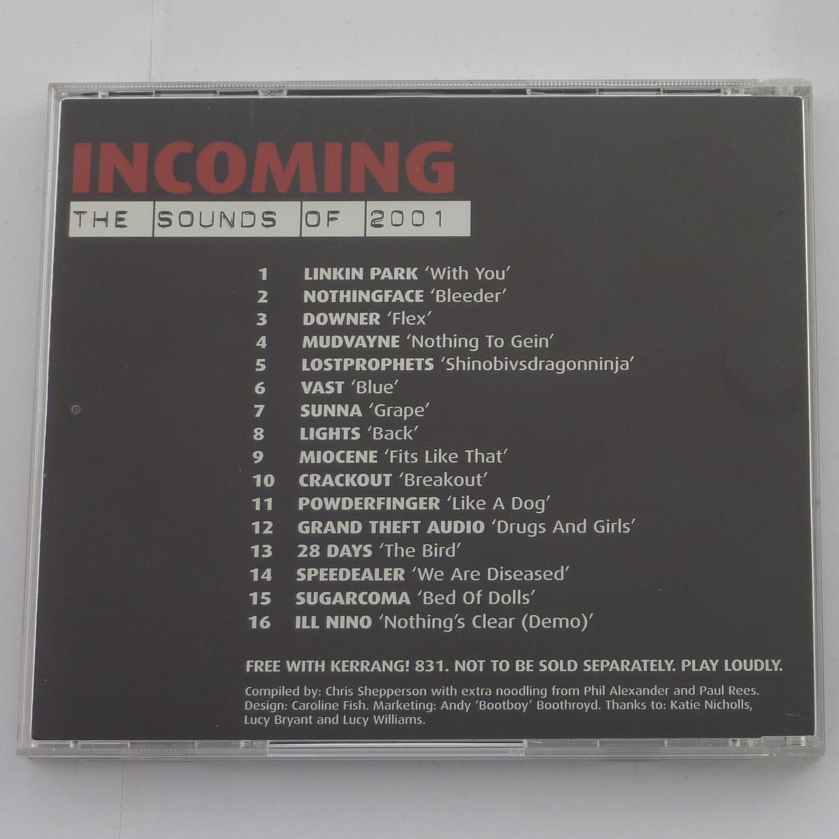 Various Incoming - The Sounds Of 2001 CD Compilation Sampler