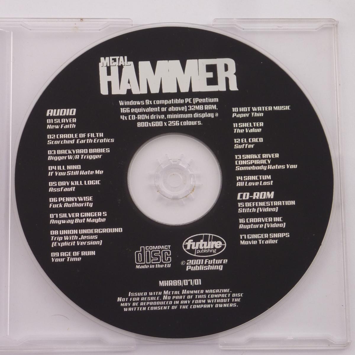 Various Metal Hammer July 2001 CD Compilation Enhanced Promo