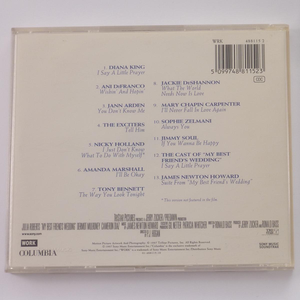 Various My Best Friend's Wedding (Music From The Motion Picture) CD Compilation