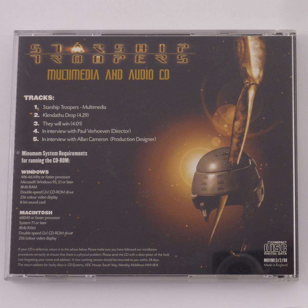 Various Starship Troopers CD CD-ROM Compilation Promo