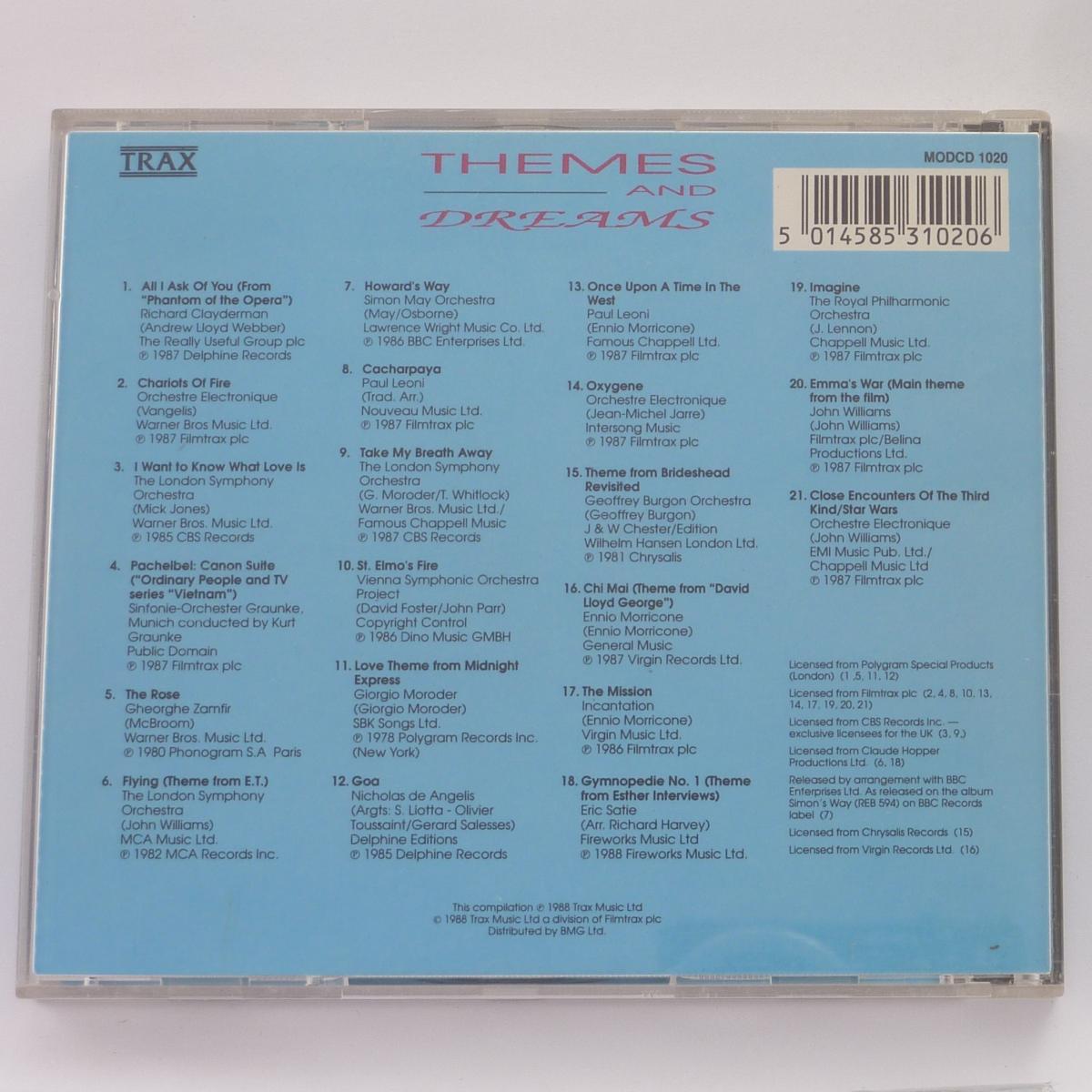 Various Themes And Dreams - A Collection Of The Most Popular Themes From Film And TV CD Compilation