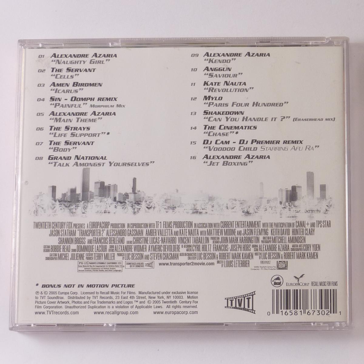 Various Transporter 2 Original Soundtrack CD Compilation