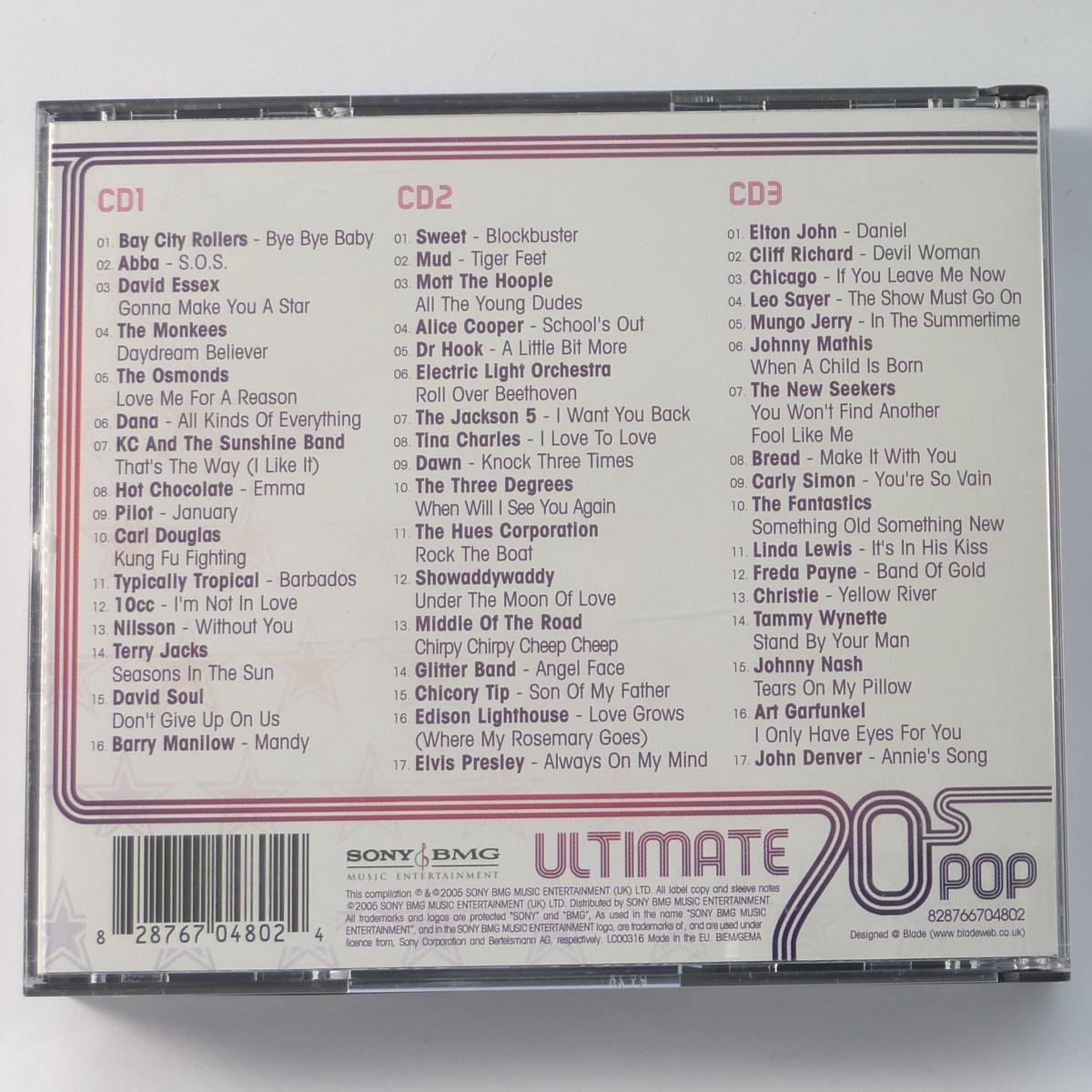 Various Ultimate 70s Pop 3 × CD Compilation