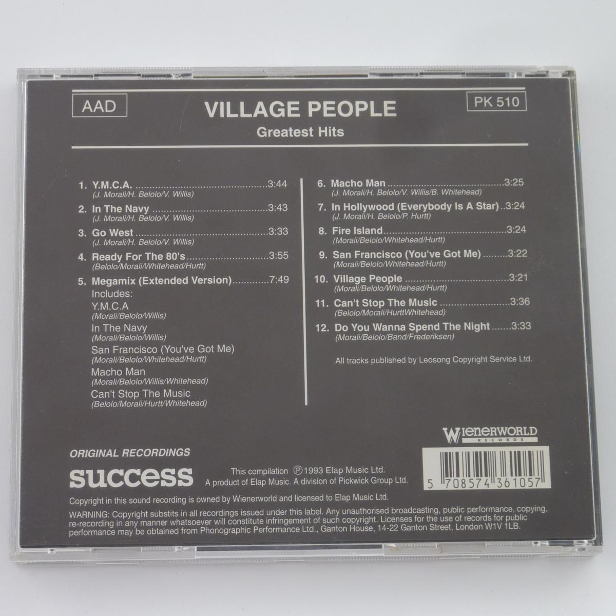 Village People Greatest Hits CD Compilation