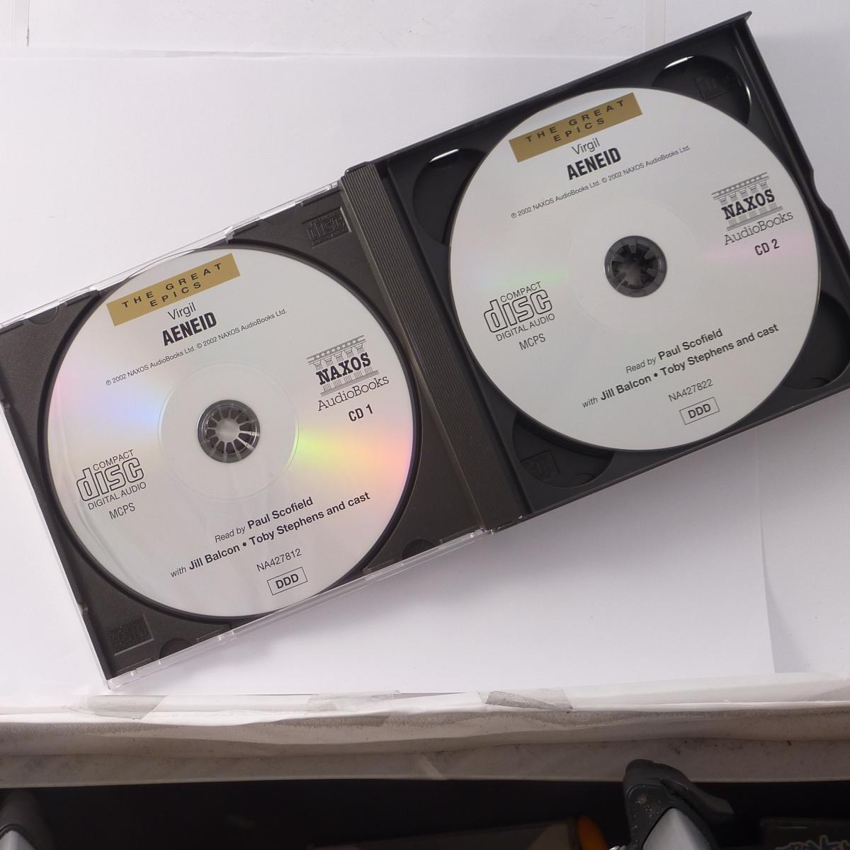 Virgil Read By Paul Scofield With Jill Balcon & Toby Stephens Aeneid 4 × CD Album