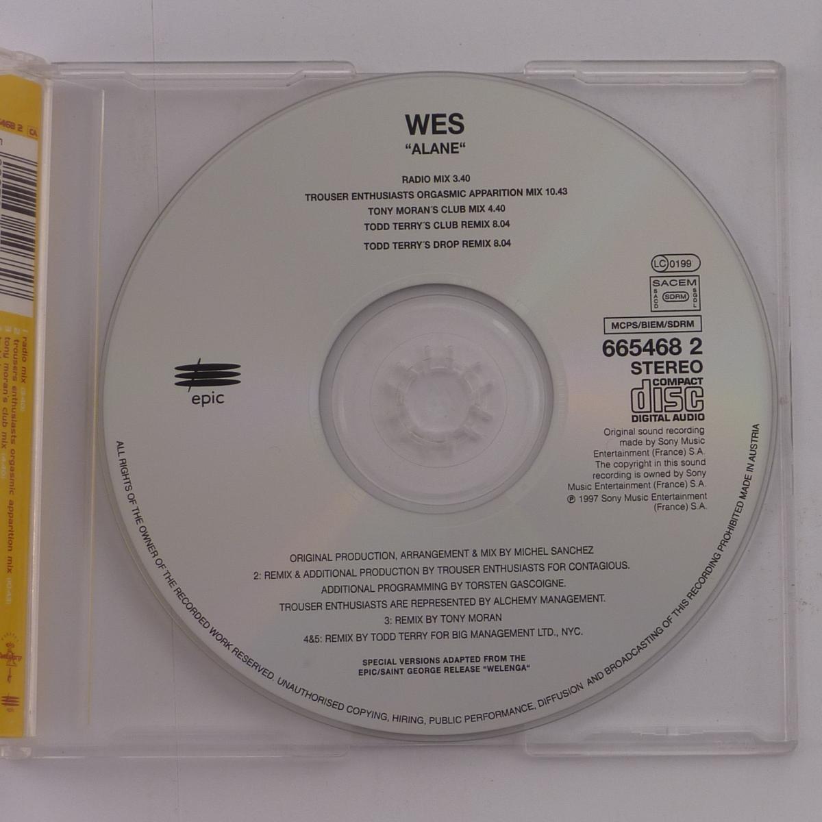 Wes Alane CD Maxi-Single Stereo