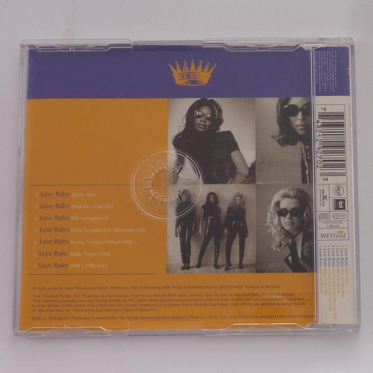 West End Love Rules CD Single