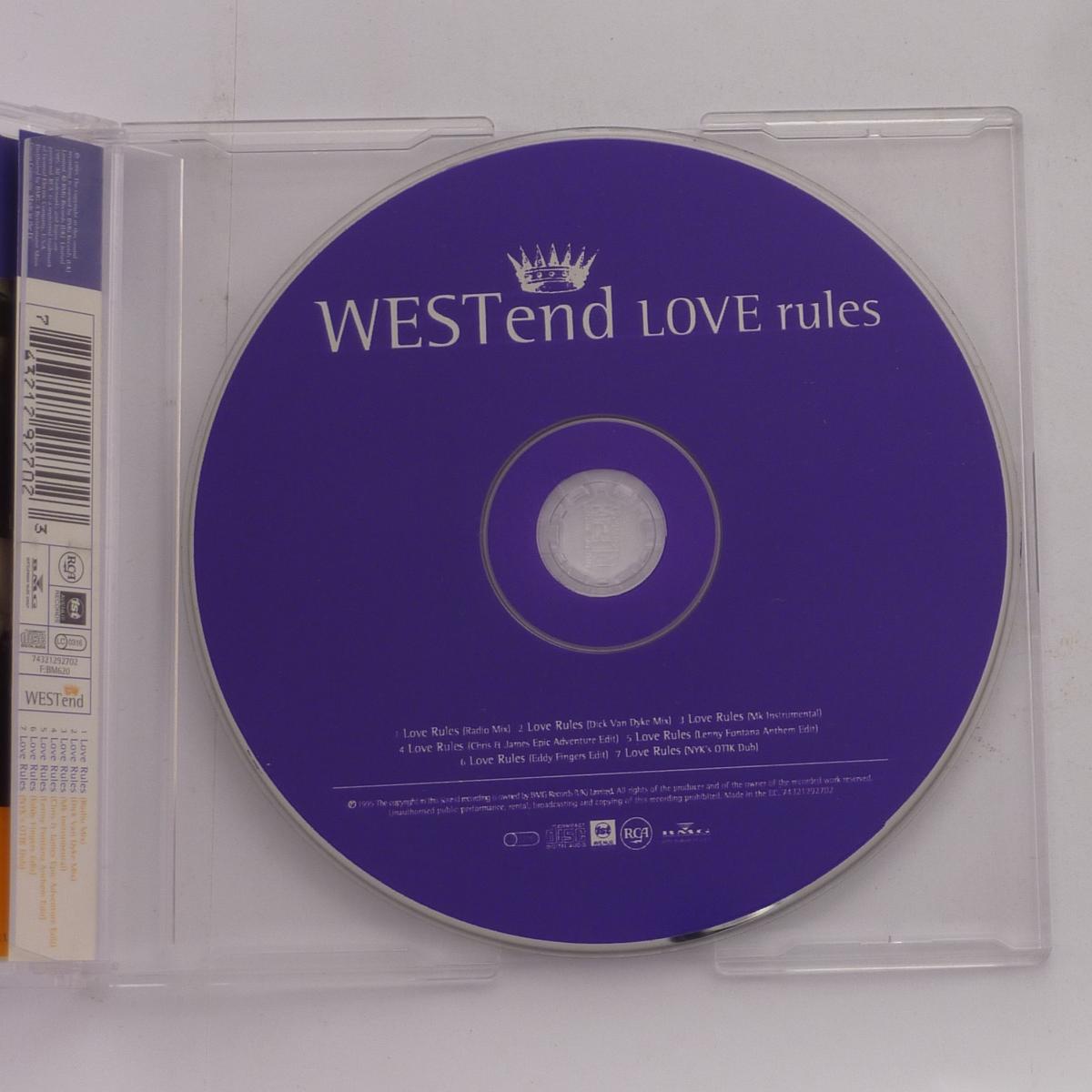 West End Love Rules CD Single