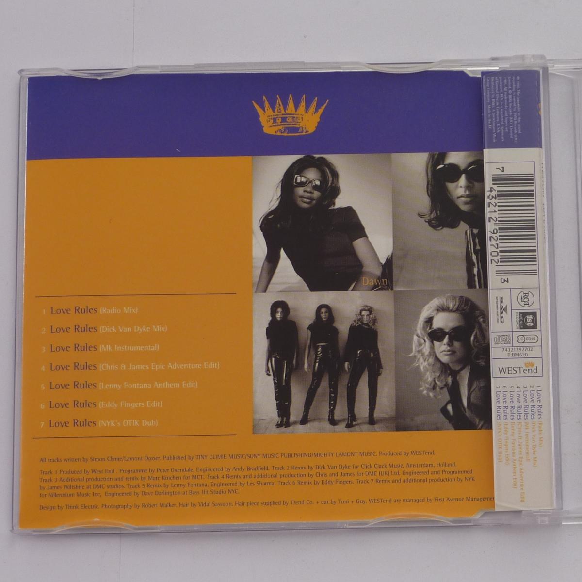 West End Love Rules CD Single