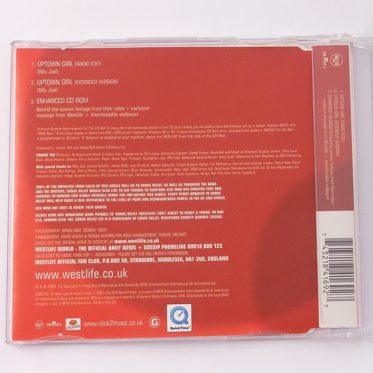 Westlife Uptown Girl CD Single Enhanced Limited Edition