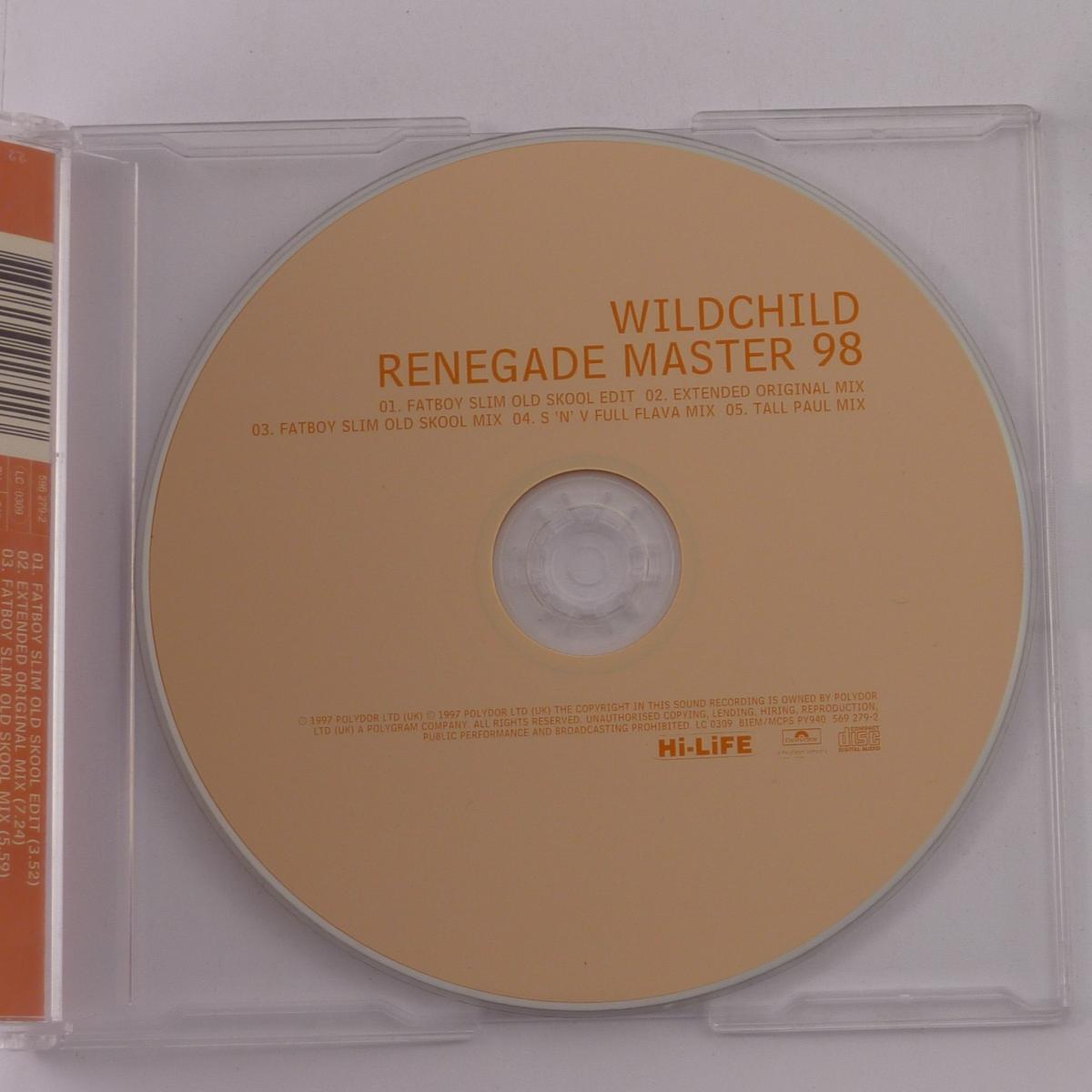 Wildchild Renegade Master 98 CD Single