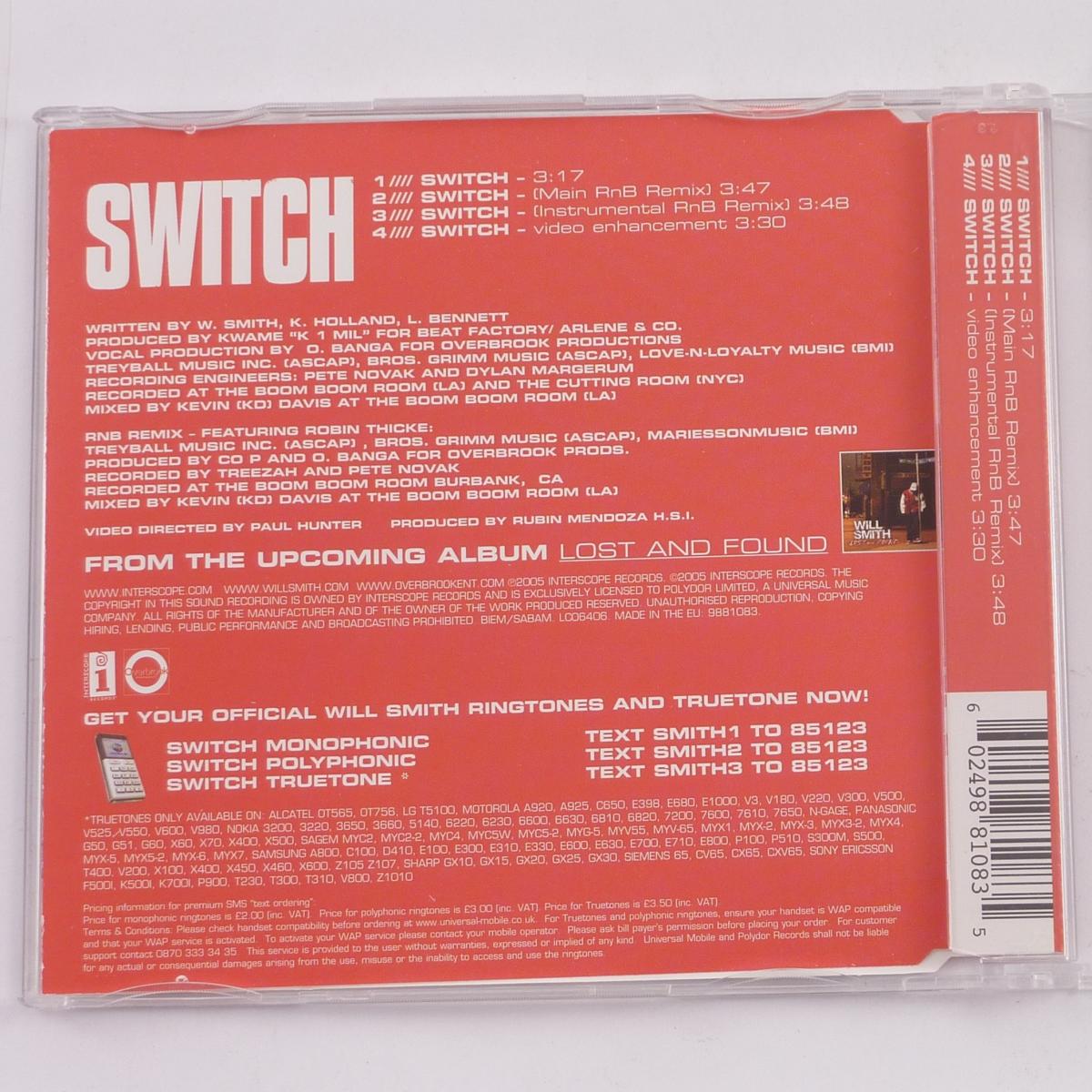 Will Smith Switch CD Maxi-Single Enhanced