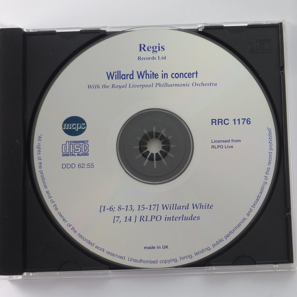 Willard White Willard White In Concert CD Album