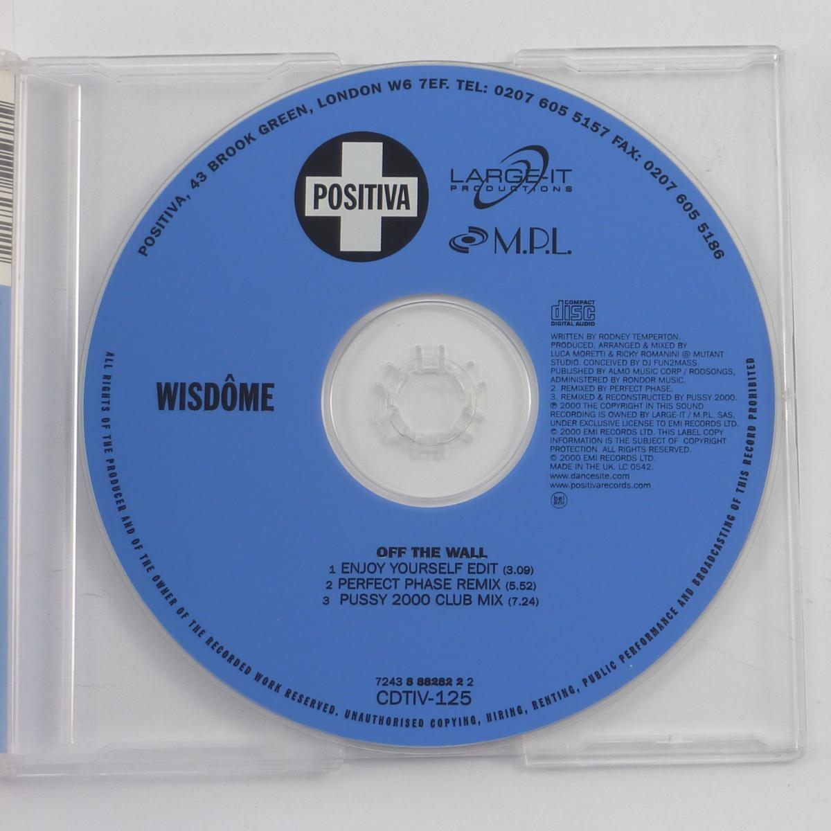 Wisdôme Off The Wall CD Single