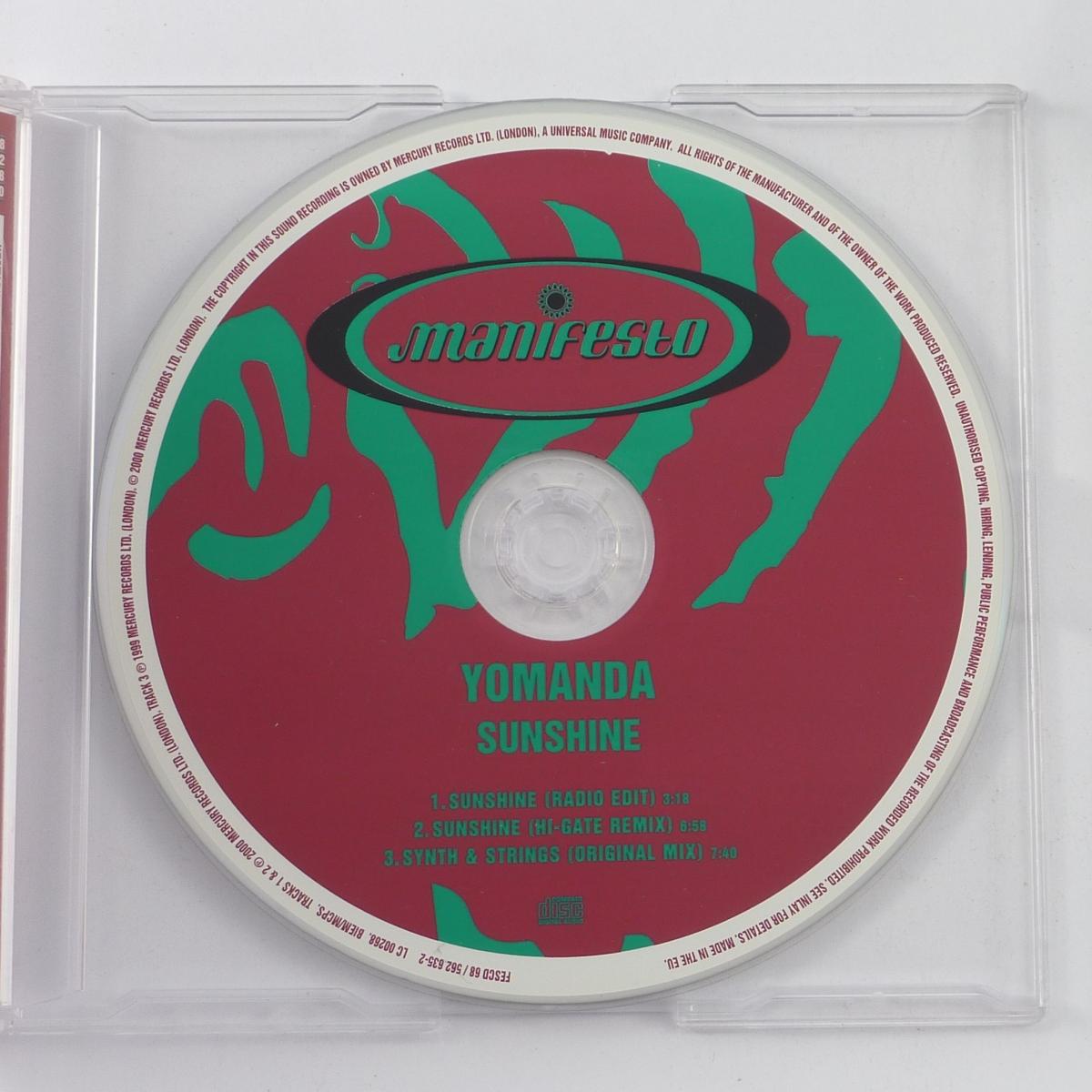 Yomanda Sunshine CD Single