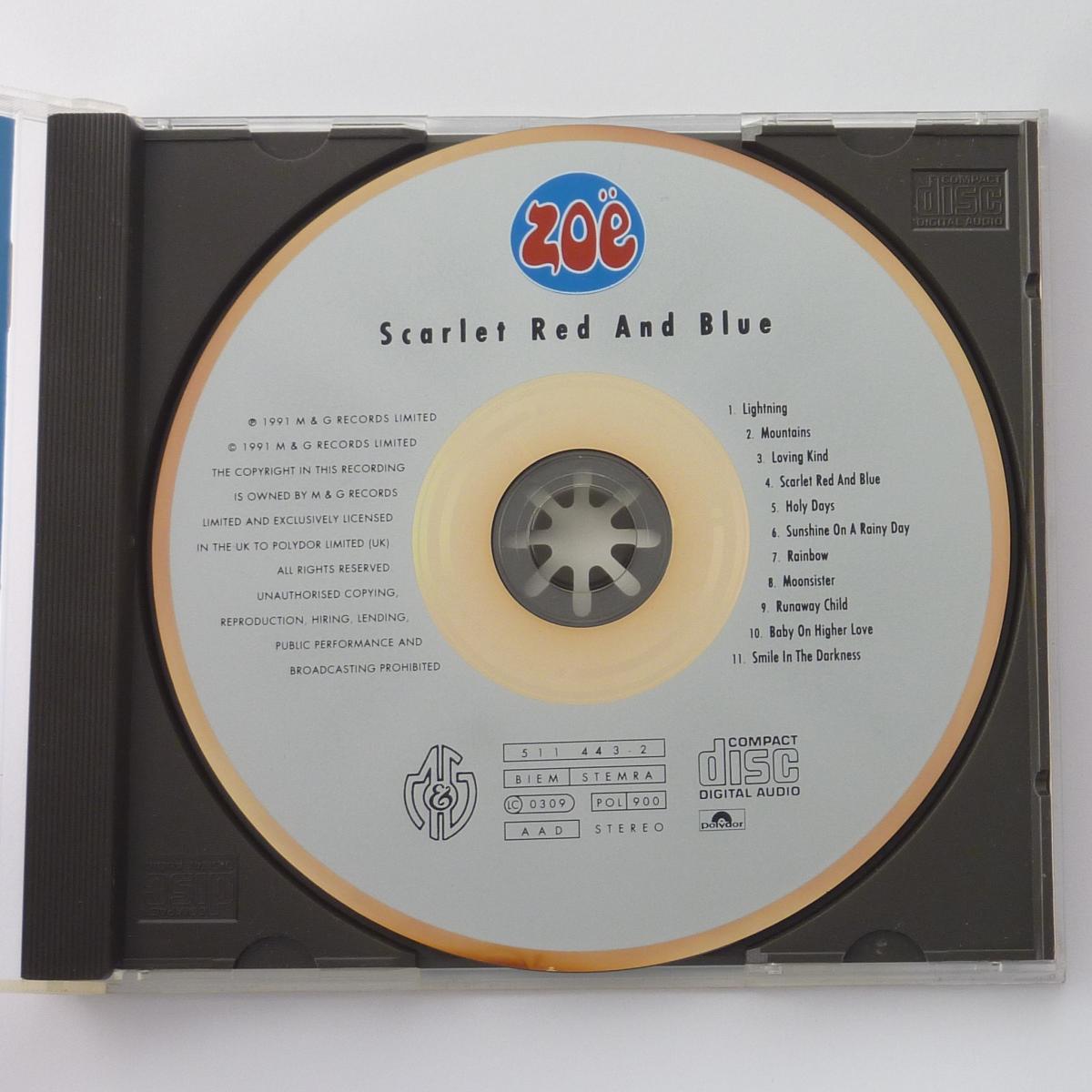 Zoë Scarlet Red And Blue CD Album